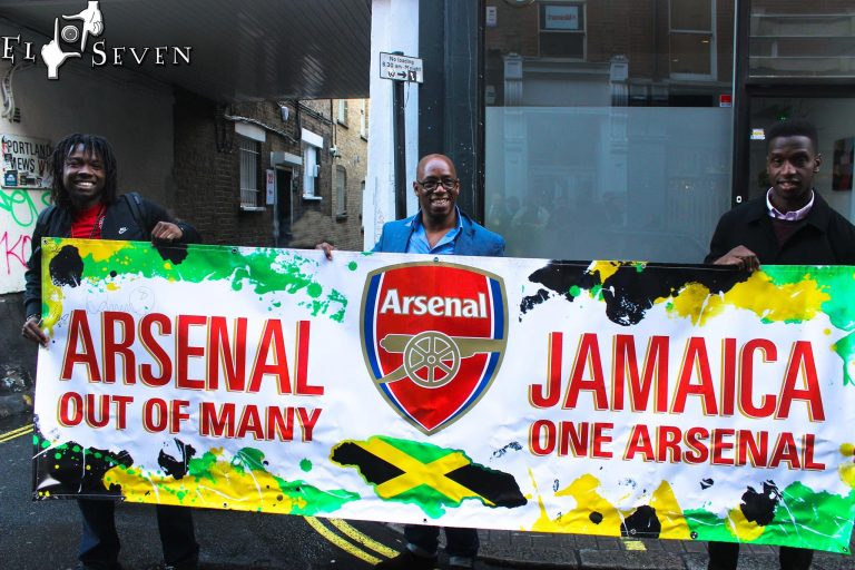 Arsenal Jamaica Banner in Emirates Stadium